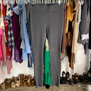 Gray Thick Ribbed Leggings | Size : M